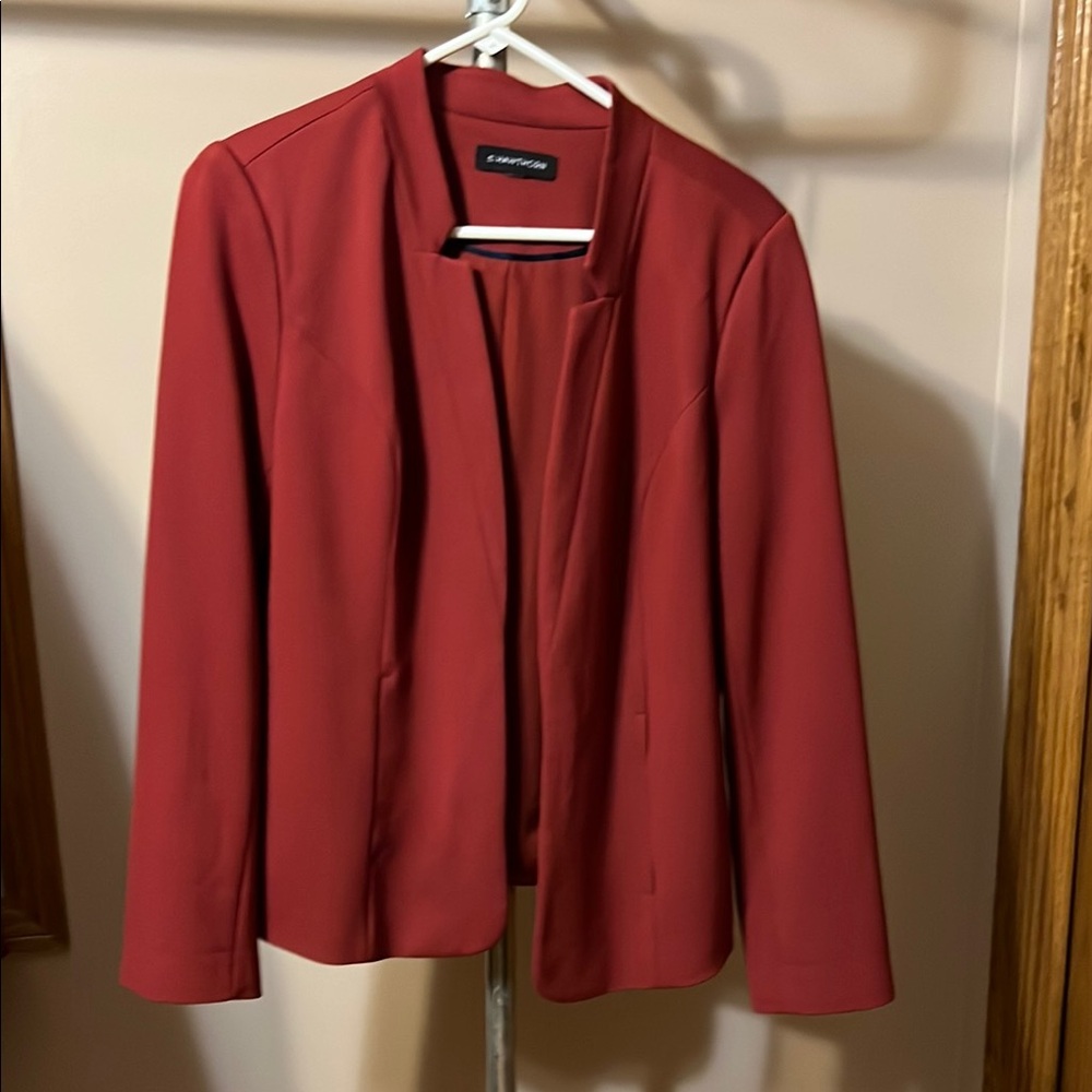 Red dressy jacket.